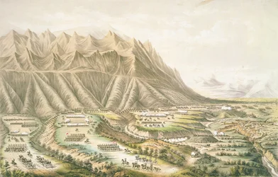 Battle of Buena Vista, view of the battle ground and battle of 